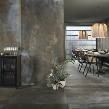 Metallic urban 260 x 120 cm. Pavimento Metallic urban 120 x 120 cm.