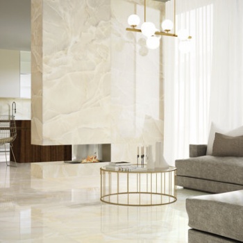 Onyx Sable Pulido  260x120 cm. Pavimento Onyx Sable Pulido 120x120 cm.