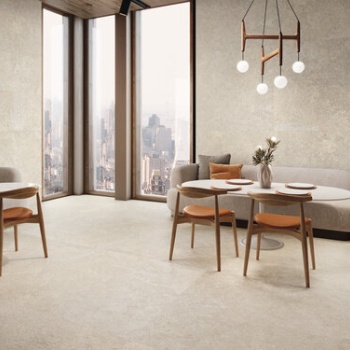 Stoneland ivory 60 x 120 cm. Pavimento Stoneland ivory 120 x 120 cm.