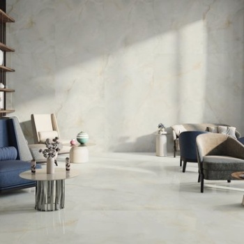 Quios Silver pulido 120x240 cm. Pavimento Silver pulido 120x120 cm.