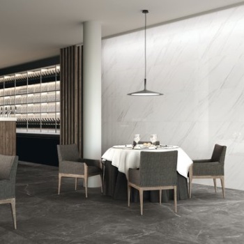 Vanglih 60 x 120 cm. Pavimento Bayona Grey Natural 120 x 120 cm.