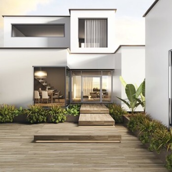 Blanco Natural 60x120 cm. Belfast teak anti-slip 20x160 cm.