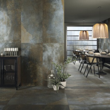 Metallic urban 60 x 120 cm. Pavimento Metallic urban 120 x 120 cm.