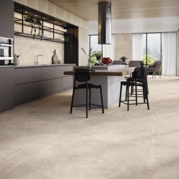 Concept Cream 60x120 cm. Pavimento Concept Cream 120x120 cm.