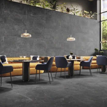 Concept Black 60x120 cm. Pavimento Concept Black 120x120 cm.