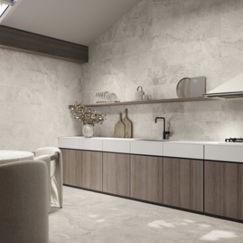 Dome Bone 30x60 cm. Pavimento Dome Bone Rect. 80x80 cm.