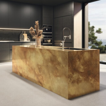 Sunset 120x280 cm. Pavimento Brera Nut 120x120 cm.