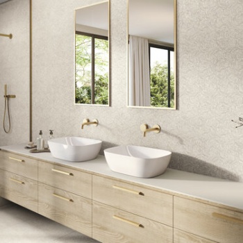 Revestimiento Covent Sand 60x120 cm.  Brera Sand 60x60 cm.