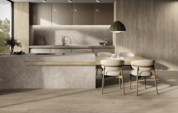 Salerno Bronzo Natural 280 x 120 cm Pavimento Ferreire Quercia 20 x 120 cm