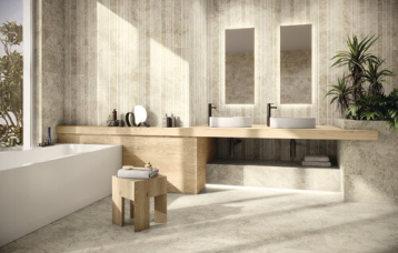 Canyon Beige Rect. 30x90 cm. Duomo Canyon Beige 30x90 cm. Canyon Beige 120x120 cm.