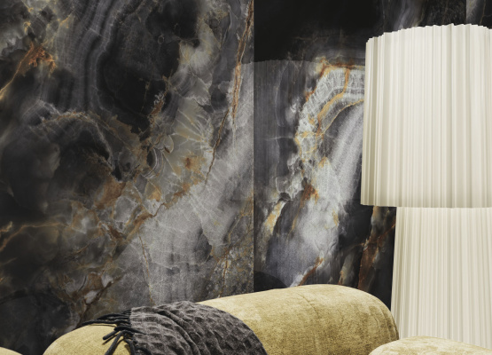 Revestimiento Diamonds Golden Eye Glitter 120 x 280 cm.