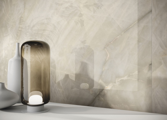 Revestimiento Diamonds Amber Champagne 120x280 cm.