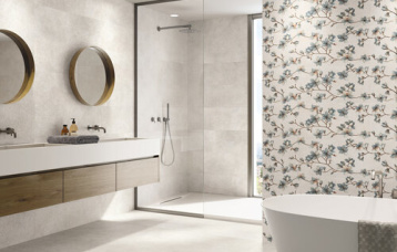 Asphalt Off White 30x90 cm.  Sumire Asphalt Off White 30x90 cm.