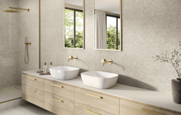 Revestimiento Covent Sand 60x120 cm.  Brera Sand 60x60 cm.