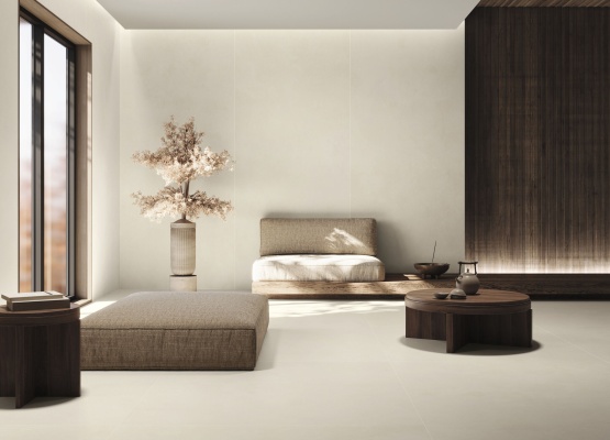 Ginza Sand 120x280 cm. Pavimento Ginza Sand 120x120 cm.