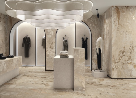 Nomad 120x280 cm. Brera Nut 120x280 cm. Pavimento Nomad 60x120 cm.