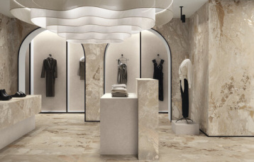 Nomad 120x280 cm. Brera Nut 120x280 cm. Pavimento Nomad 60x120 cm.